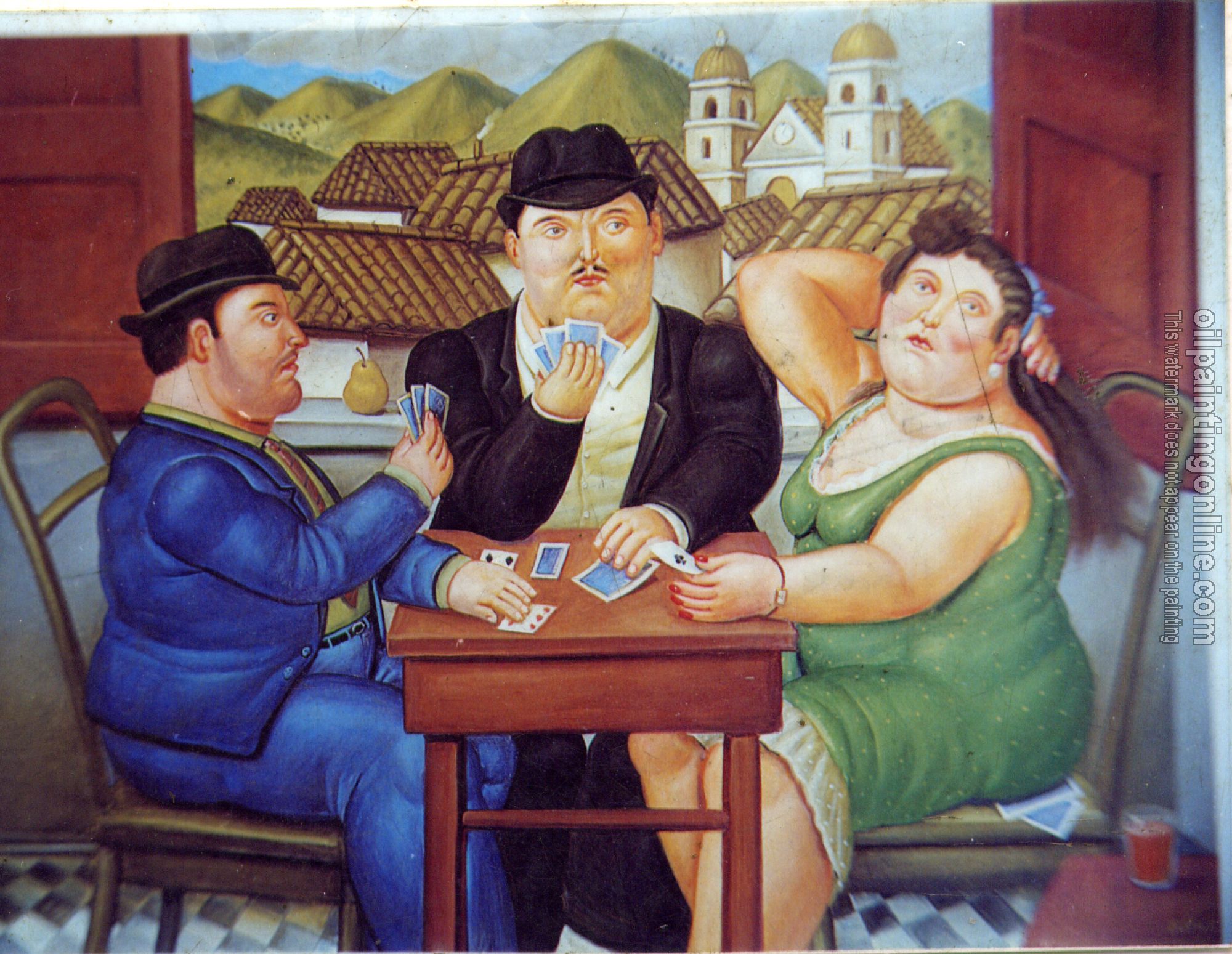 Botero, Fernando - Abstract oil painting.